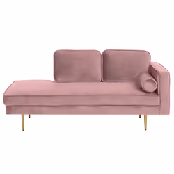 Right Hand Chaise Lounge MIRAMAS Velvet Pink