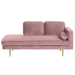 Right Hand Chaise Lounge MIRAMAS Velvet Pink