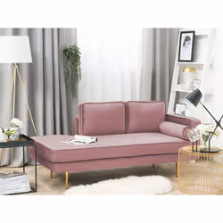 Right Hand Chaise Lounge MIRAMAS Velvet Pink