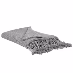 Blanket 125 x 150 cm Light Grey NAZILLI