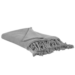 Blanket 125 x 150 cm Light Grey NAZILLI