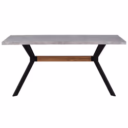 Dining Table BENSON Grey Concrete Effect 160 cm 90 cm