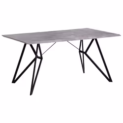 Dining Table BUSCOT Grey Concrete Effect 160 cm 90 cm