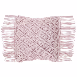 Throw Cushion YANIKLAR Cotton 40 x 40 cm Pink Geometric Pattern