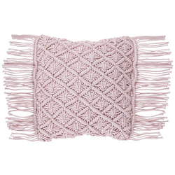 Throw Cushion YANIKLAR Cotton 40 x 40 cm Pink Geometric Pattern