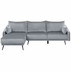 Corner Sofa VARDE Velvet Grey 3 Seater Right Hand