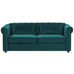 Sofa Bed CHESTERFIELD Velvet Emerald Green 3 Seater