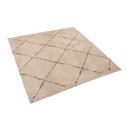 Area Rug 200 x 200 cm Beige and Black MUTKI