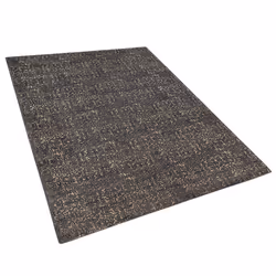 Viscose Area Rug 160 x 230 cm Grey and Gold ESEL