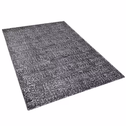 Viscose Area Rug 140 x 200 cm Grey and Silver ESEL