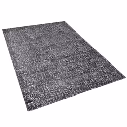 Viscose Area Rug 140 x 200 cm Grey and Silver ESEL
