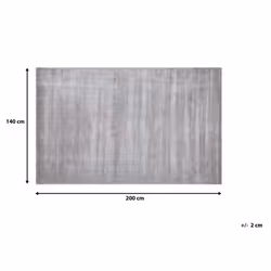 Viscose Area Rug 140 x 200 cm Light Grey GESI II - Additional view 5