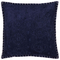 Throw Cushion MELUR 45 x 45 cm Dark Blue Ikat