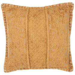 Throw Cushion KAVALAM 45 x 45 cm Mustard Solid