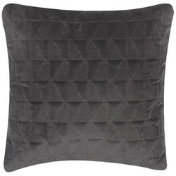 Throw Cushion LALAM Cotton 45 x 45 cm Grey Chevron Pattern