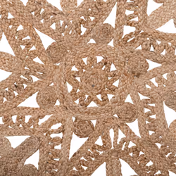 Round Jute Area Rug Ã¸ 120 cm Beige BUCAK