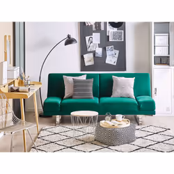 Sofa Bed YORK Velvet Green 2 Seater