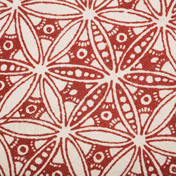 Round Area Rug Mandala Pattern Ã¸ 120 cm Red and Cream MEZITILI - Additional view 2