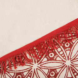 Round Area Rug Mandala Pattern Ã¸ 120 cm Red and Cream MEZITILI - Additional view 3