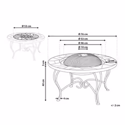 Grill Fire Pit EREBUS Metal Black