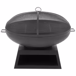 Grill Fire Pit SEMERU Metal Black