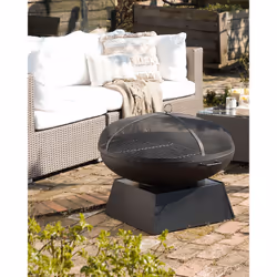Grill Fire Pit SEMERU Metal Black