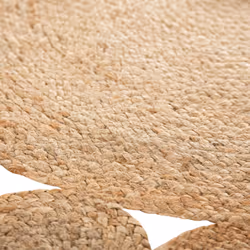 Round Area Rug Braided Ã¸ 120 cm Beige AHLAT