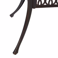 Garden Dining Set 4 Seater ANCONA with Cushions Metal Dark Brown