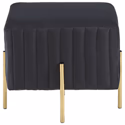 Footstool DAYTON Velvet Black