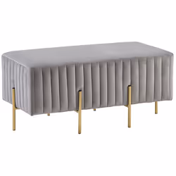 Bench DAYTON Velvet Light Grey