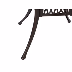 Round Garden Dining Table 90 cm Brown ANCONA