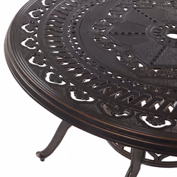Garden Dining Set 4 Seater SALENTO with Cushions Metal Dark Brown