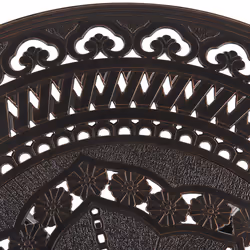 Garden Dining Table SALENTO 102 cm 102 cm Metal Dark Brown - Additional view 4