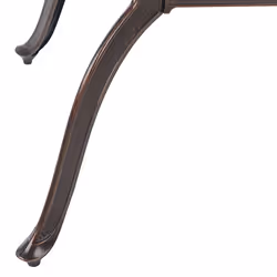 Garden Dining Table SALENTO 102 cm 102 cm Metal Dark Brown - Additional view 5