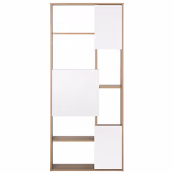 Bookcase GRADA 175 cm Dark Brown/ White