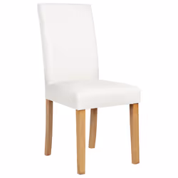 Set of 2 Dining Chairs BROADWAY Faux Leather White