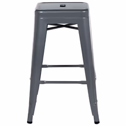 Set of 2 Bar Stools CABRILLO Metal Grey - Additional view 4