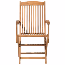 Set of 2 Garden Chairs MAUI Acacia Wood Light Brown