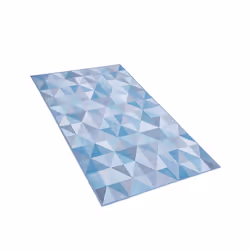 Area Rug 80 x 150 cm Grey with Blue KARTEPE