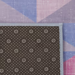 Area Rug 80 x 150 cm Grey with Blue KARTEPE