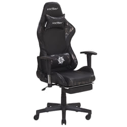 Gaming Chair Swivel VICTORY Faux Leather Dark Grey