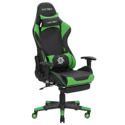 Gaming Chair Swivel VICTORY Faux Leather Green