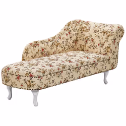 Right Hand Chaise Lounge NIMES Fabric Beige