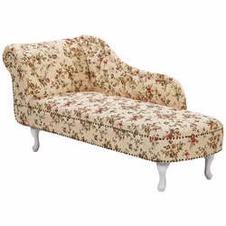 Left Hand Chaise Lounge NIMES Fabric Beige