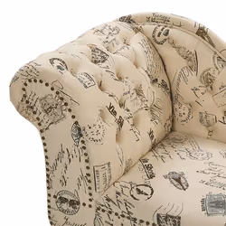 Left Hand Chaise Lounge NIMES Fabric Beige - Additional view 5