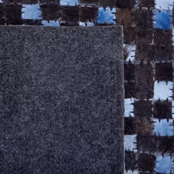 Cowhide Area Rug 140 x 200 cm Brown and Blue IKISU