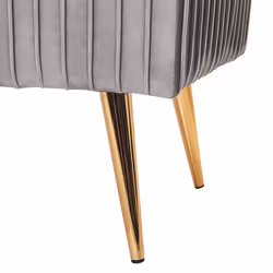 Bench PATERSON Velvet Light Grey - Additional view 5