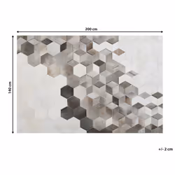 Cowhide Area Rug 140 x 200 cm Grey SASON