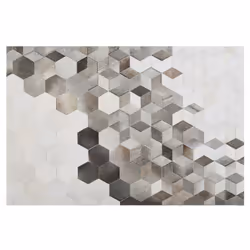 Cowhide Area Rug 140 x 200 cm Grey SASON