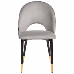 Set of 2 Dining Chairs MAGALIA Velvet Grey